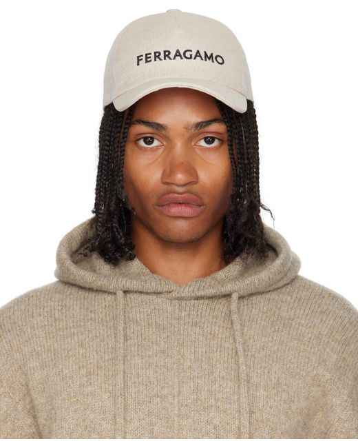 Ferragamo Brown Core Signature Cap for men