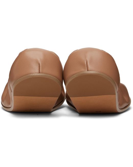 MM6 by Maison Margiela Brown Numeric Anatomic Ballerina Flats