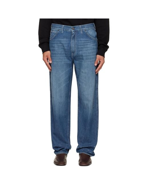 Maison Margiela Blue Straight-Leg Jeans for men
