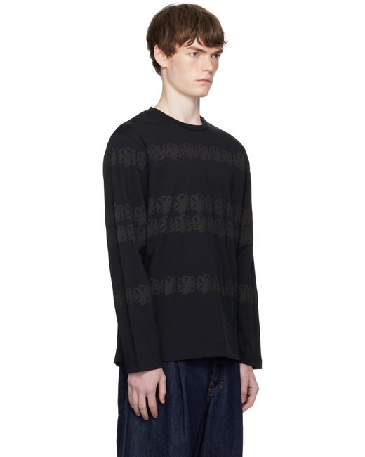 T-Shirt À Manches Longues Noir À Motif Fleuri Imprimé Simone Rocha pour homme en coloris Black