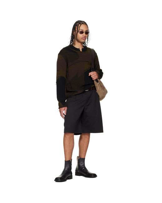 Our Legacy Black Rigid Popover Sweater for men