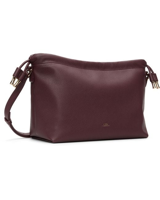 A.P.C. Black Burgundy Ninon Bag