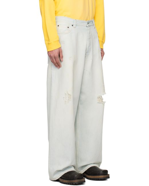 メンズ Acne ブルー 2023M スーパー バギーフィット ジーンズ White