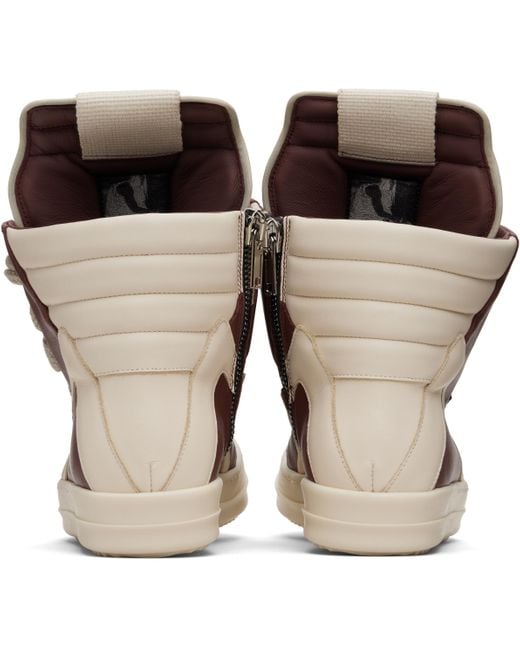 Rick Owens Brown Concordians Jumbolace Geobasket Sneakers for men
