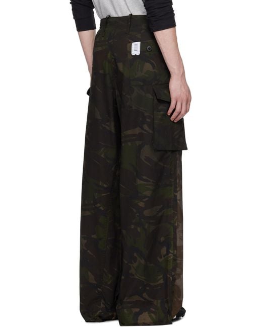 メンズ PROTOTYPES カーキ New Overdyed Camo カーゴパンツ Black