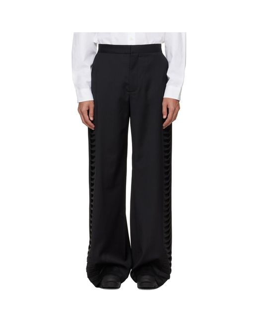 HELIOT EMIL Black Vibraxis Tailoring Trousers for men