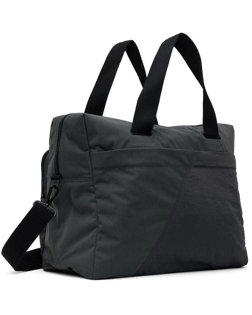 Y-3 Black Gray Holdall Duffle Bag for men