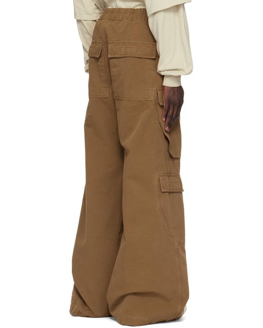 Rick Owens Brown Jumbo Bela Cargo Pants for men