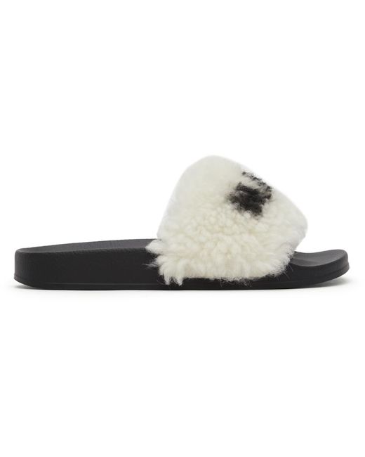 mens fur slides