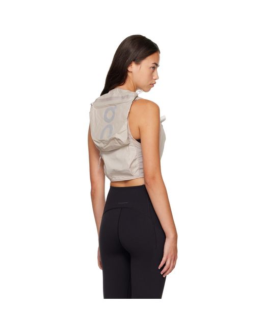 On Shoes Black Taupe Ultra Pro Running Vest