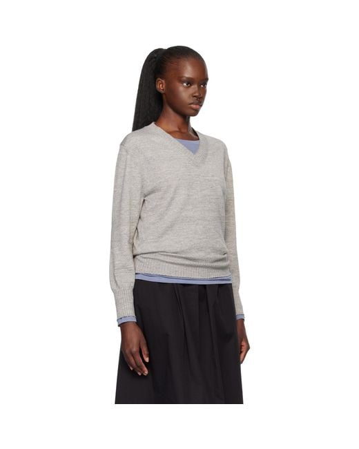 NOTHING WRITTEN Black Marine V-Neck Pullover Sweater
