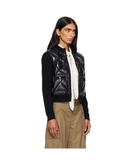 Moncler Black Cotton Padded Down Jacket