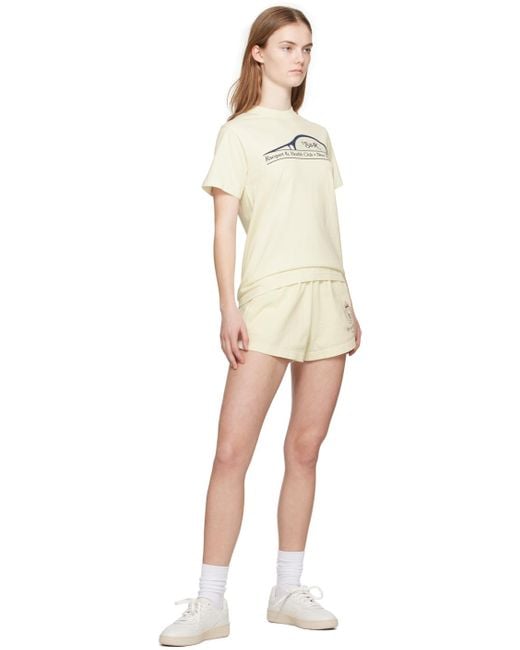 Sporty & Rich Natural Off- S&R Racket T-Shirt