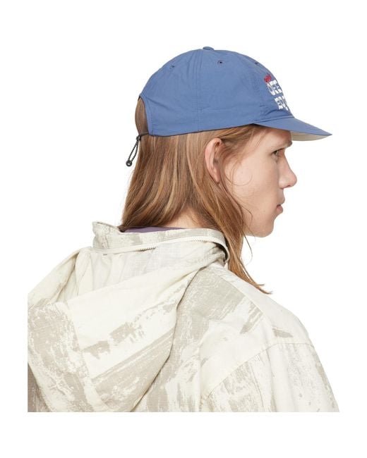 Satisfy Blue Flitesilk 5‑Panel Pinch Cap for men