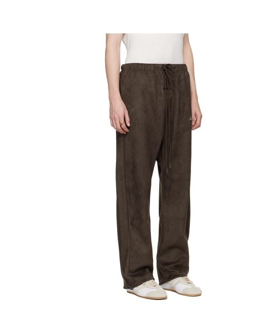 Fear Of God Brown Signature Relaxed Faux-Suede Track Pants for men