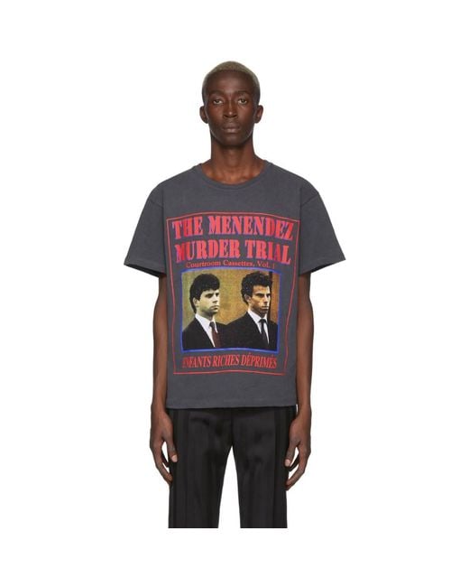 Enfants Riches Deprimes Black Menendez Murder Trial T-shirt for men