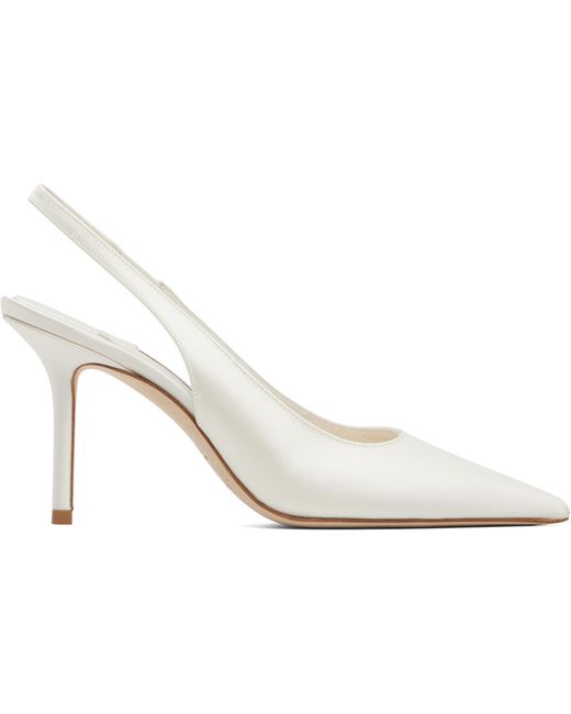Jimmy Choo White Love Sling Back 85 Heels