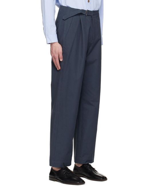 LE17SEPTEMBRE Blue Cinch Trousers for men