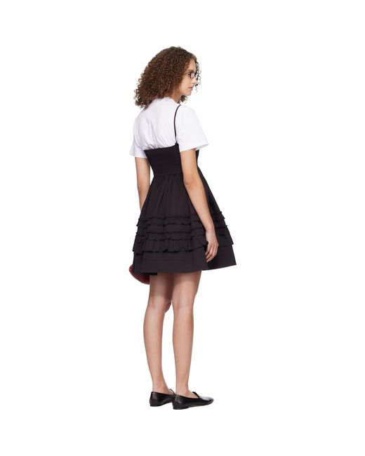 Ganni Black Frill Minidress