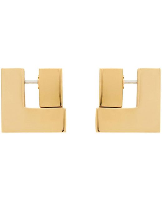 Givenchy Metallic G Square Earrings