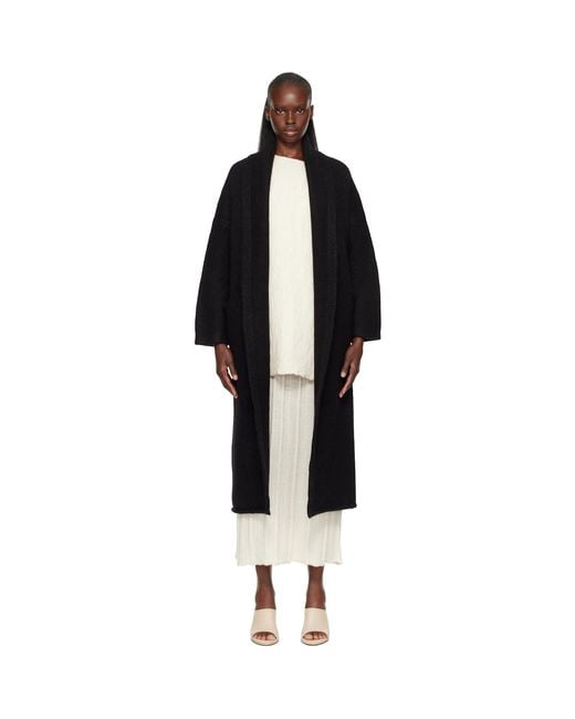 Lauren Manoogian Black Long Shawl Cardigan