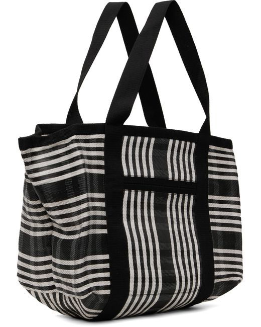 メンズ Isabel Marant ブラック＆ホワイト Darwen トートバッグ Black