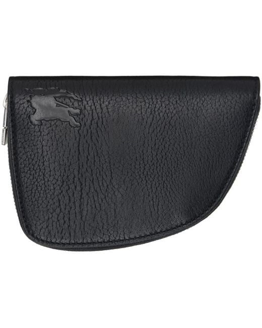 Burberry Black Medium Shield Zip Wallet for men