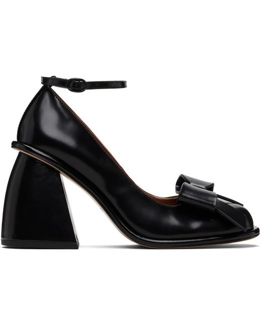 ShuShu/Tong Black Front Bow Heels