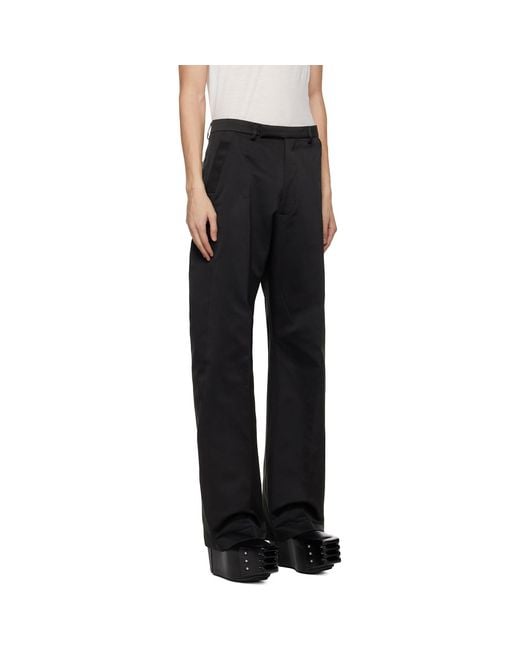 Rick Owens Black Temple Tailored Geth Trousers for men