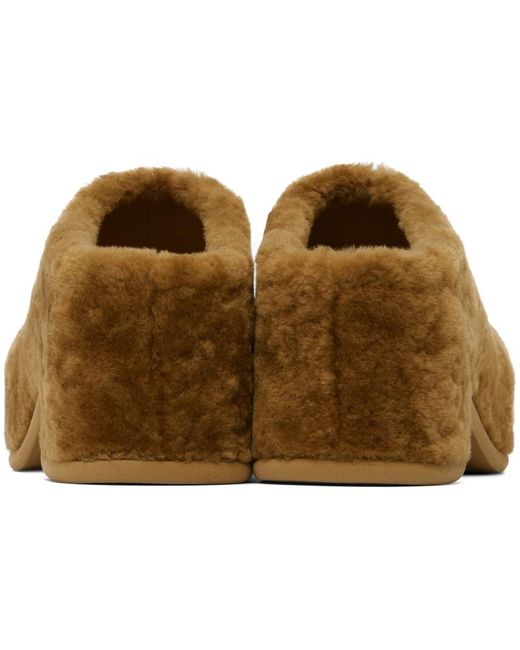 Dries Van Noten Black Tan Shearling Clogs for men