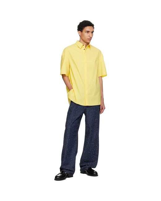 Jacquemus Yellow 'The Atelier Short-Sleeve' Shirt for men