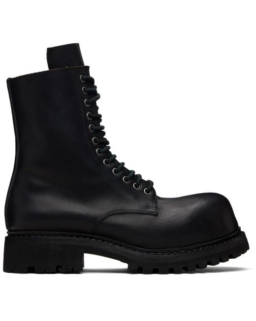 A Diciannoveventitre Black Prisma Combat Boots for men