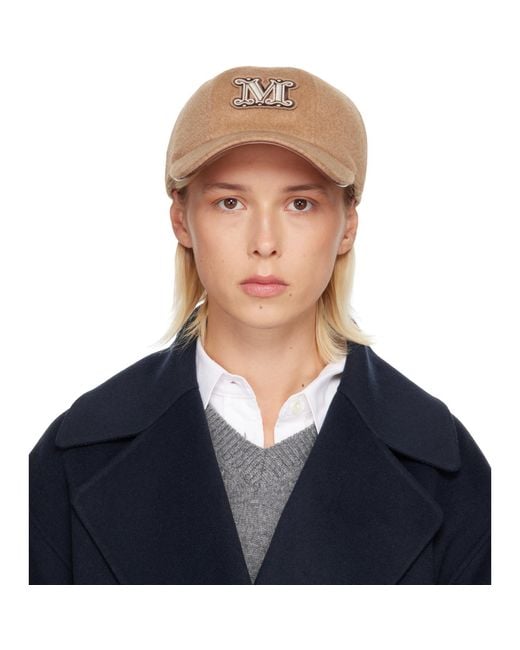 Max Mara Blue Tan Fedora Cap