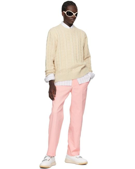 Acne Pink Three-pocket Trousers for men