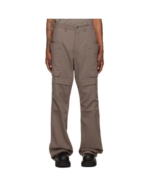 Rick Owens Brown Tower Stefan Cargo Pants for men