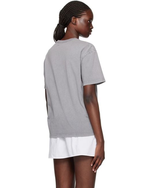 T By Alexander Wang Multicolor Gray Faded T-shirt