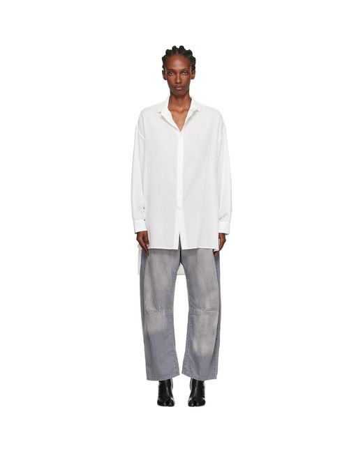 Y's Yohji Yamamoto Black O-Design Collar Big Shirt