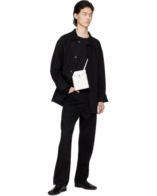 Lemaire Black Workwear Denim Jacket for men
