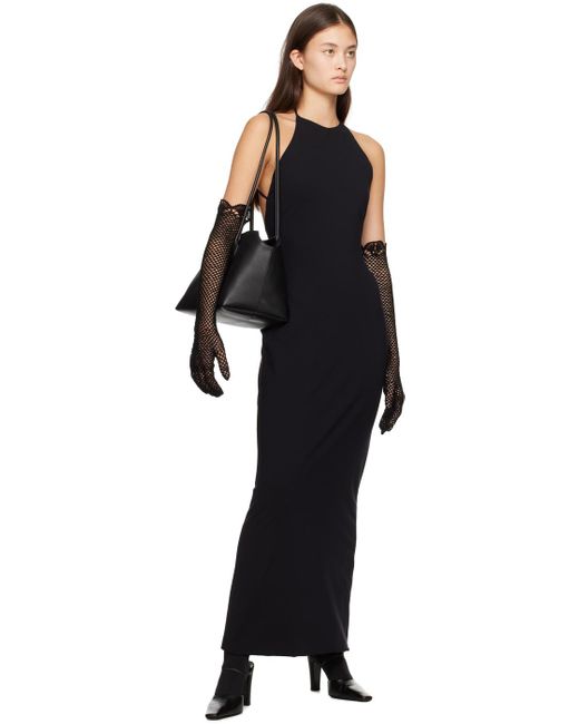 The Row Black Coralia Maxi Dress