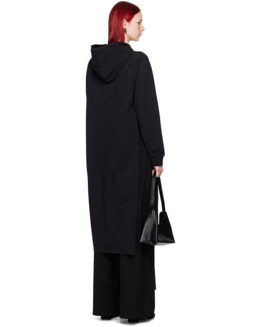 Robe longue 'mat satiné brillant' noire MM6 by Maison Martin Margiela en coloris Black