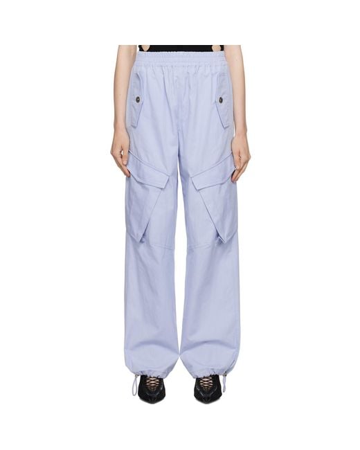 Dion Lee Blue Snap Cargo Trousers