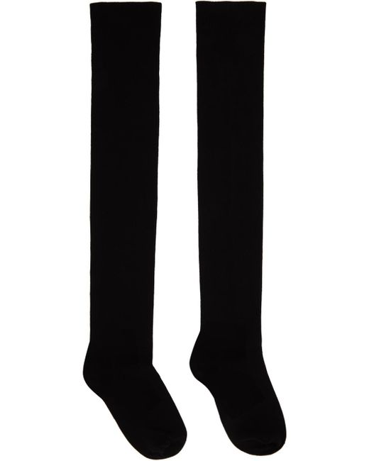 Chaussettes noires en tricot semi Rick Owens en coloris Black