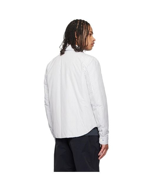 Moncler White Reversible Down Shirt Jacket for men