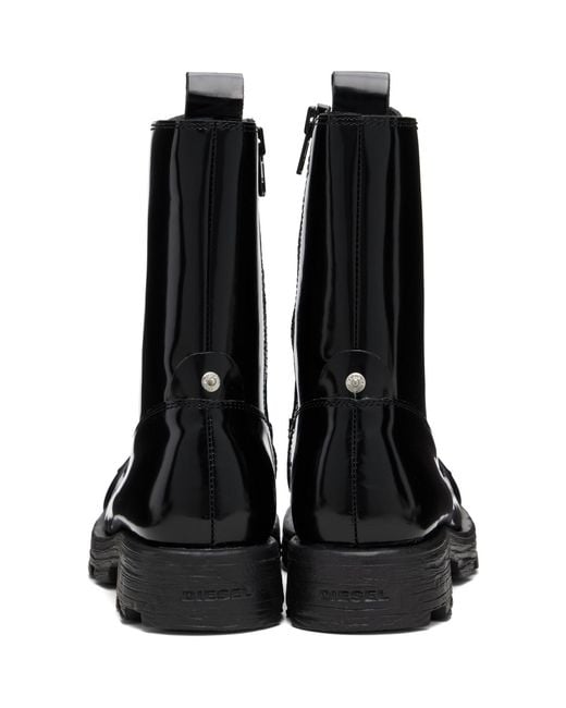 DIESEL Black D-Hammer Bt D Boots for men