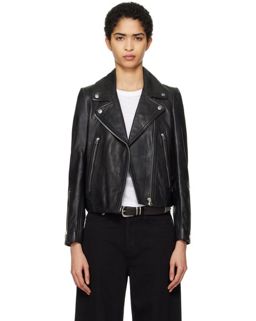 Rag Bone Mack Leather Moto Jacket in Black Lyst UK