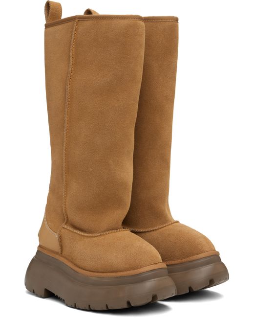 R13 Brown Tall Chunky Shearling Boots