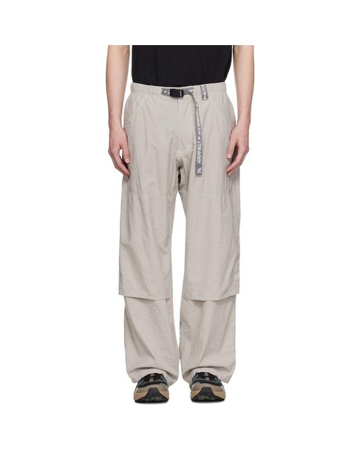 And Wander White Gramicci Edition Nylon Double Knee Trousers for men