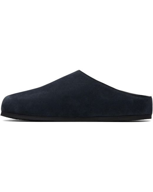 Studio Nicholson Blue Wearing Nabuk Clog Flats for men