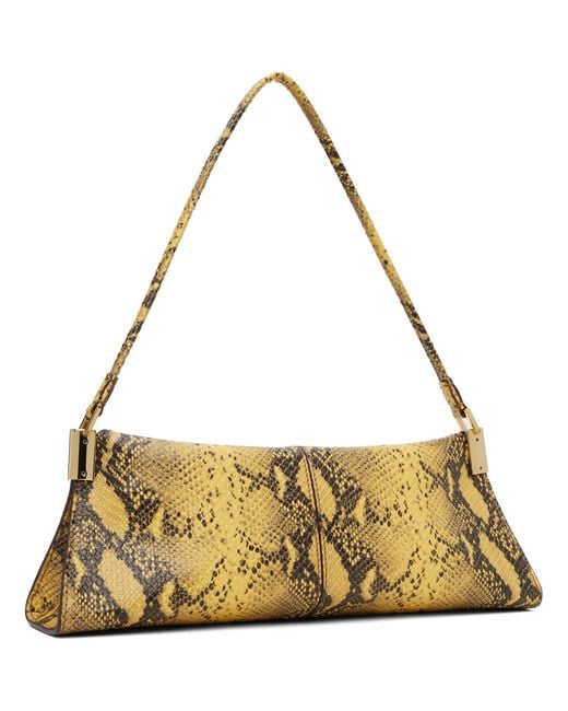 Balmain Metallic 64-83 Small Python-Effect Leather Bag