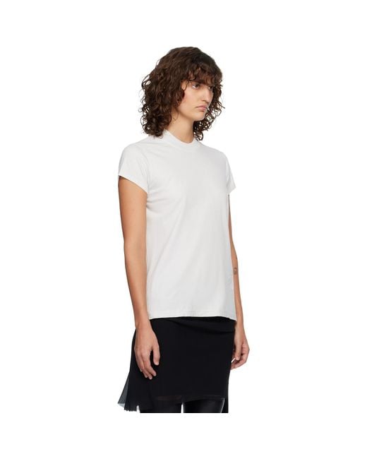 Rick Owens White Off- Temple Level T-Shirt